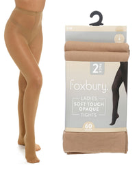 Foxbury Womens 6 Pack 60 Denier Soft Touch Opaque Tights