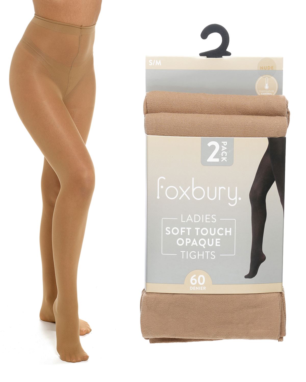 Foxbury Womens 6 Pack 60 Denier Soft Touch Opaque Tights