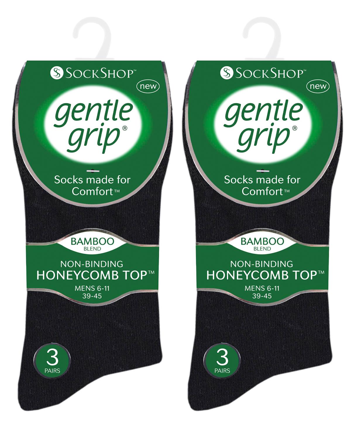 SockShop 6 Pairs Mens Gentle Grip Bamboo Socks