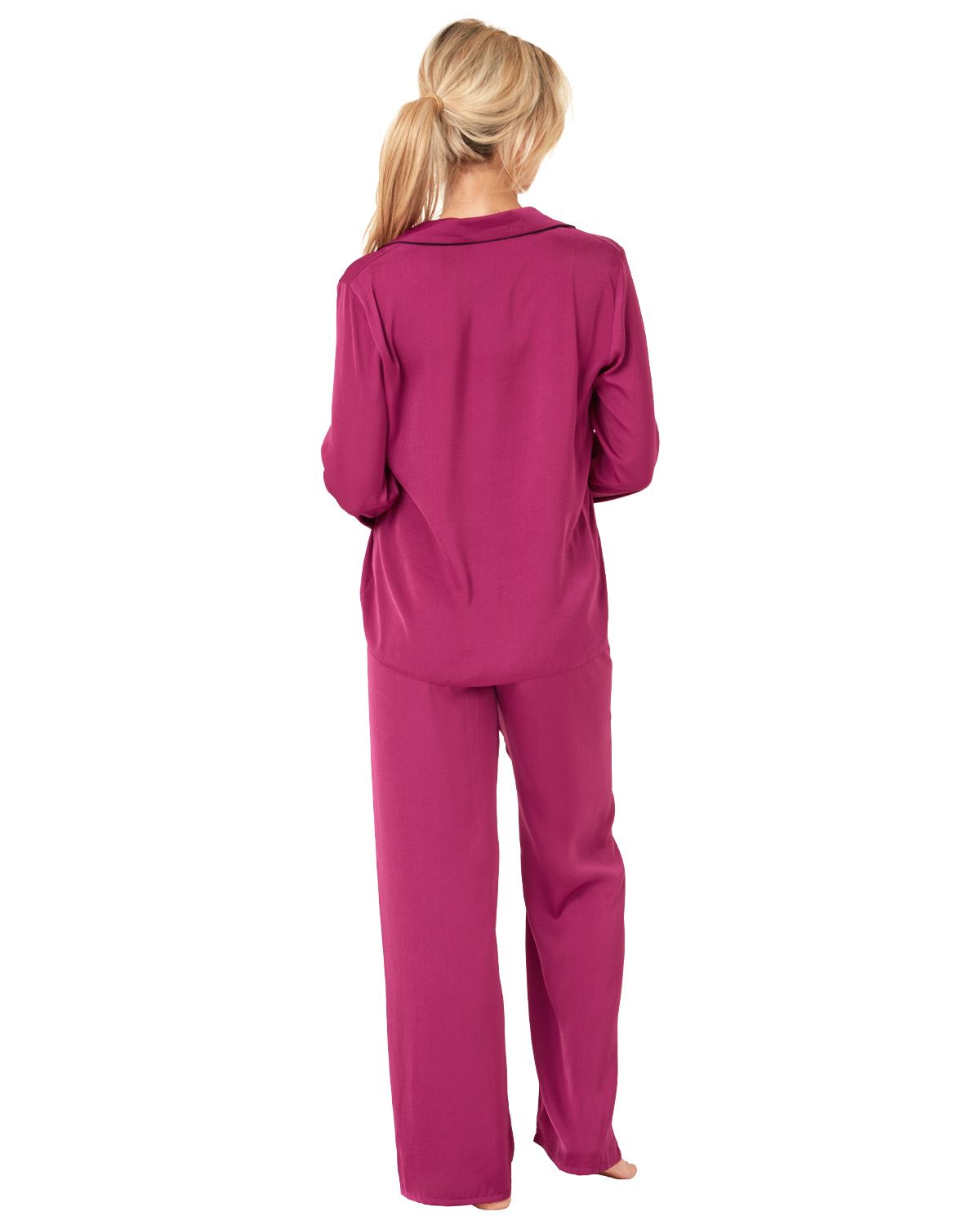 Indigo Sky Womens Satin Long Pyjamas