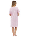 Marlon Womens 36" Jersey Floral Short Sleeve Nightie