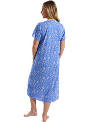Marlon womens Autumn Leaf Jersey Longer Length Nightdress