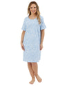 Marlon Womens 36" Jersey Floral Short Sleeve Nightie