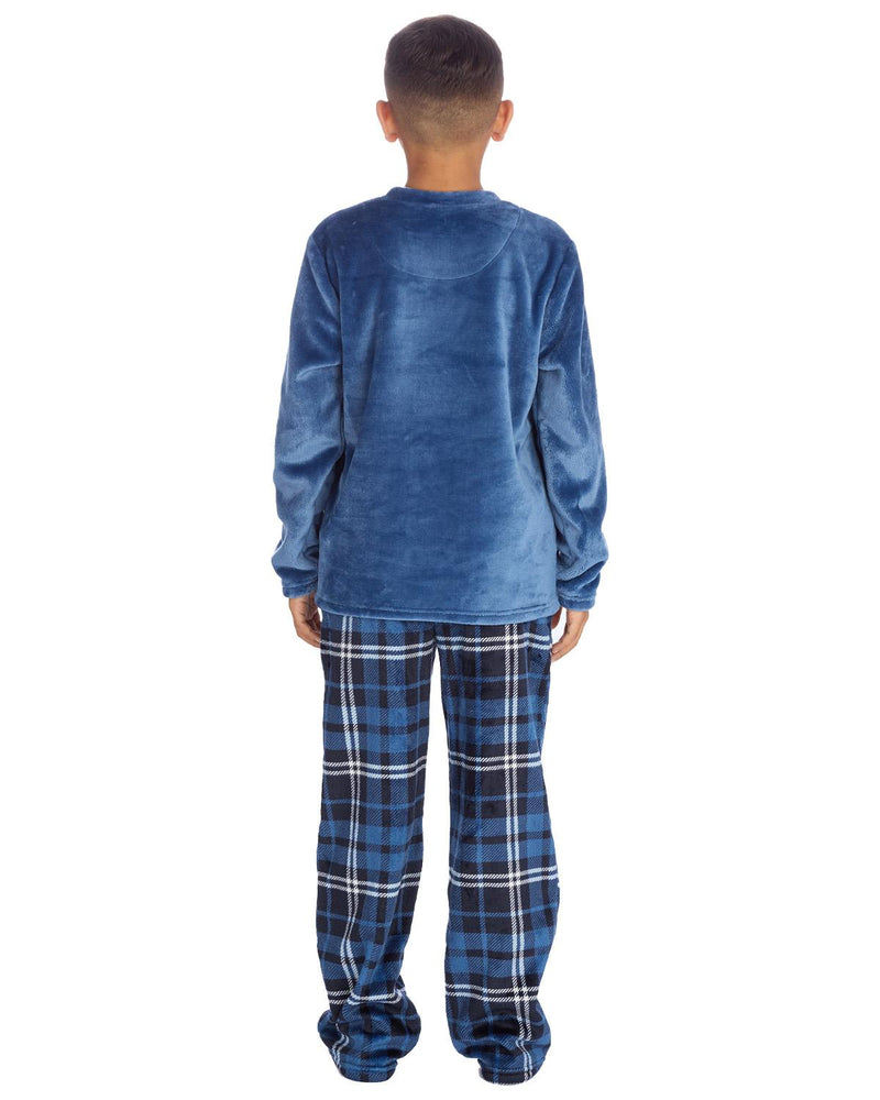 Cargo Bay Boys Polished Fleece Check Pyjamas