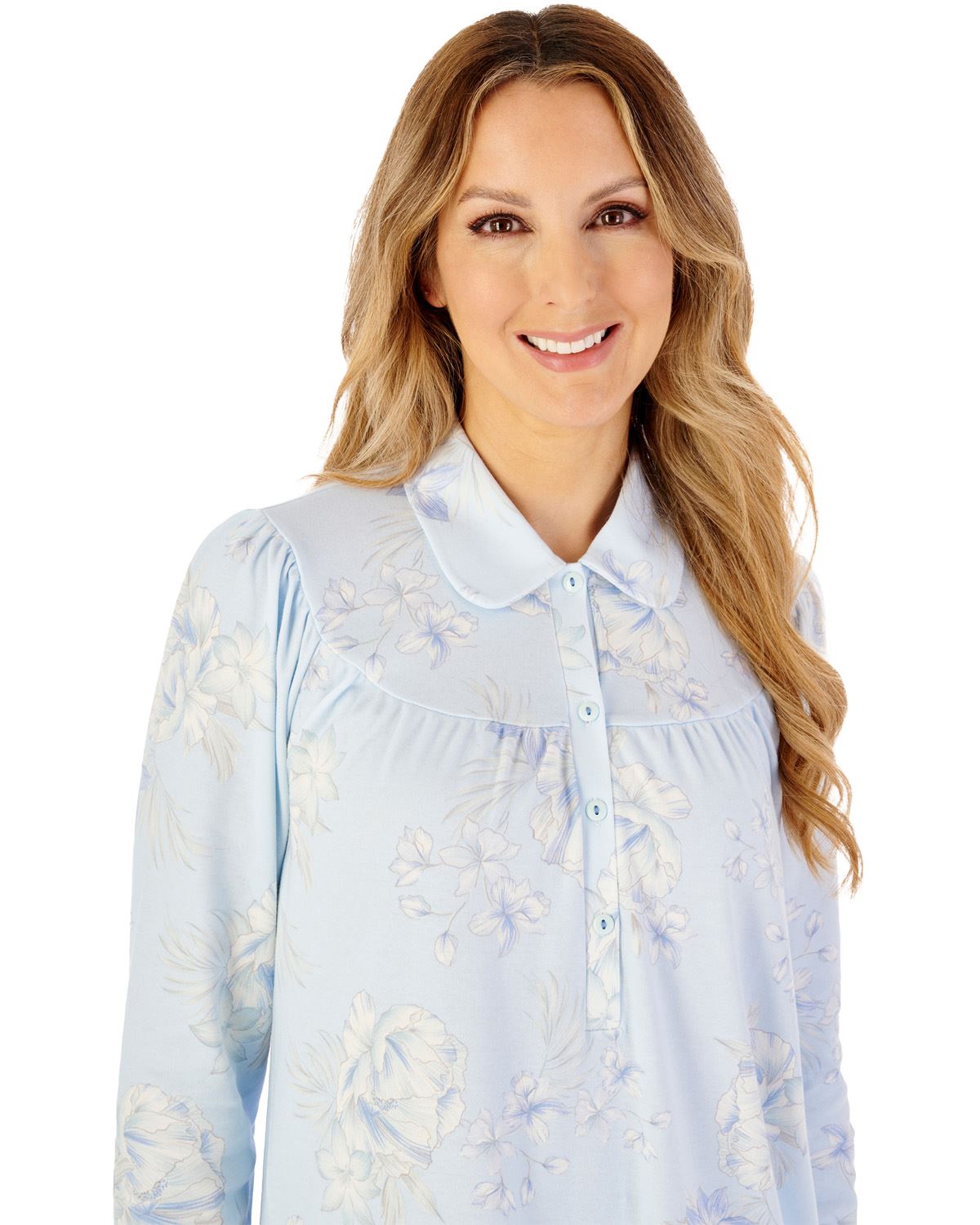 Slenderella Womens Large Floral Interlock 43" Jersey Nightdress