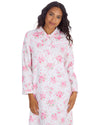 Countess Christie Womens Long Sleeve Floral Cotton Nightie
