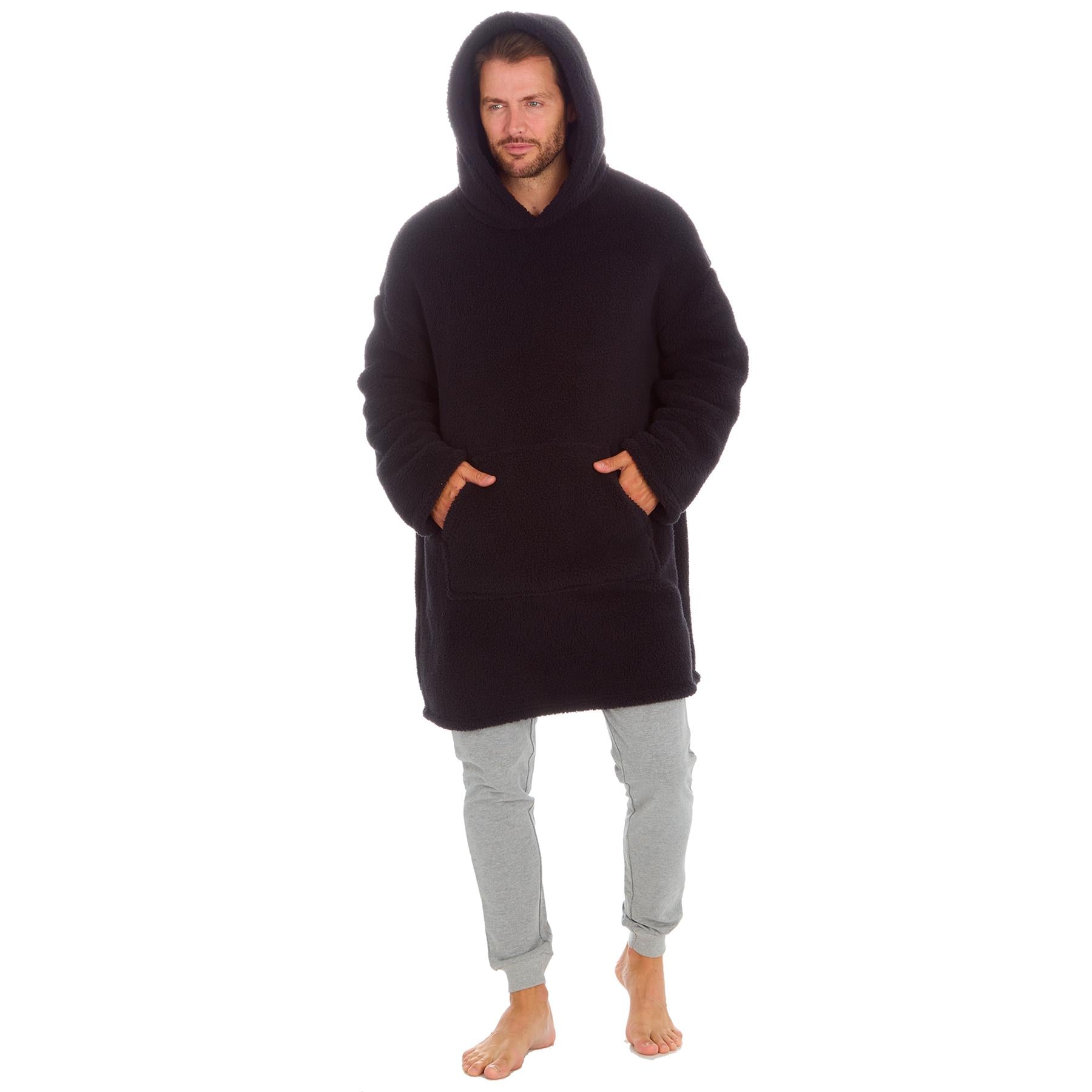 Huggable Mens Borg Fleece Oversized Hoodie