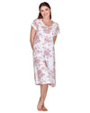 La Marquise Womens Vintage Bouquet Short Sleeve 43" Jersey Nightie