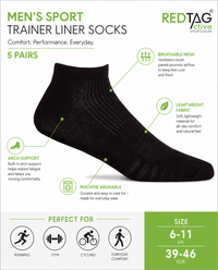 5 Pairs Mens Sport Trainer Liner Socks