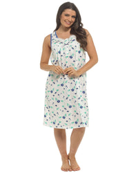 Slumber Hut Womens Sleeveless Floral Nightie