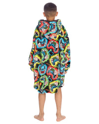 Huggable Kids Gamer Print Oversized Hoodie