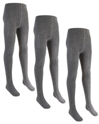 Girls 3 Pack Cotton Rich Tights
