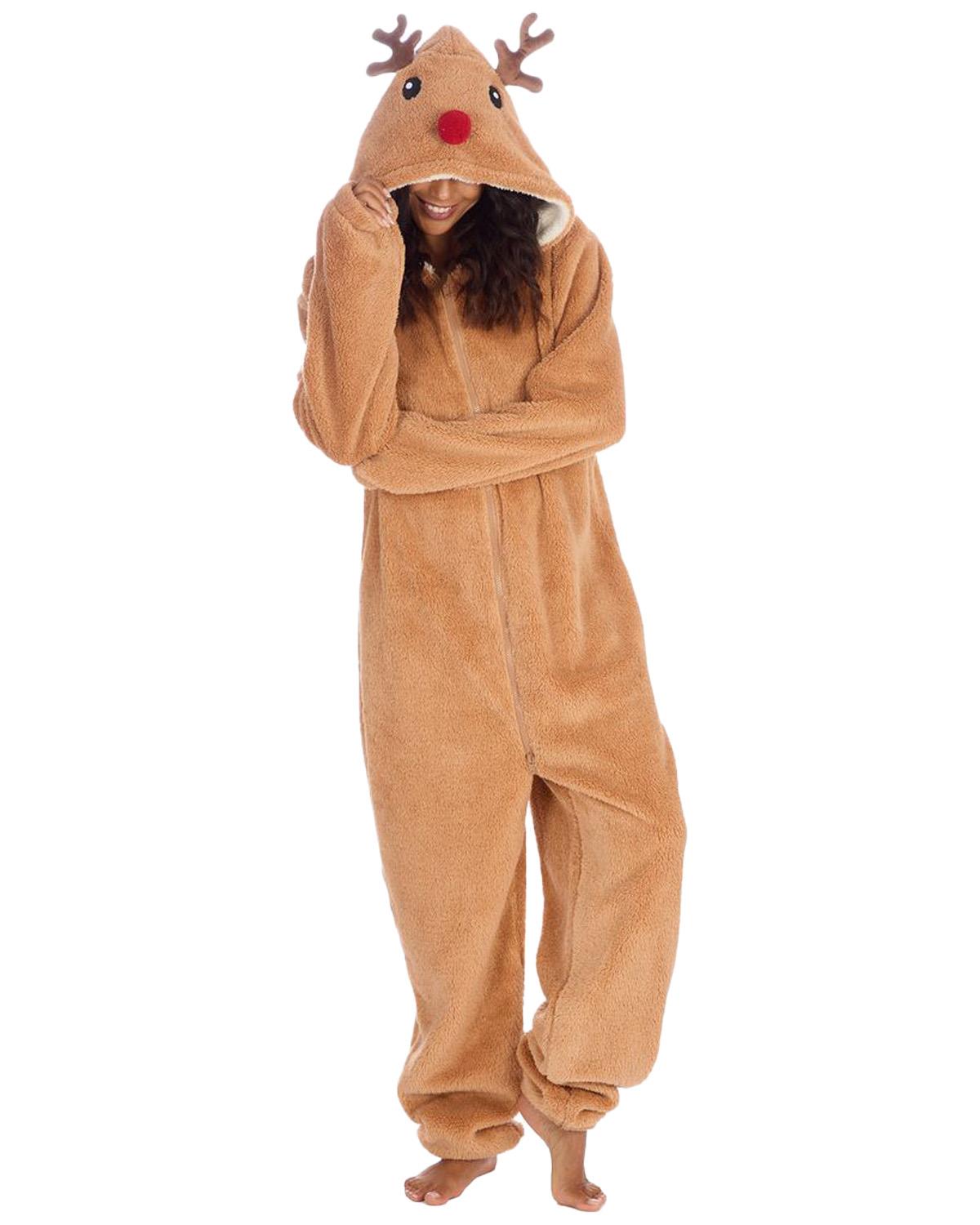 Loungeable Unisex Brown Reindeer Onesie