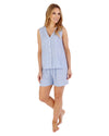 Slenderella Womens Sleeveless Textured Woven Short Pyjamas