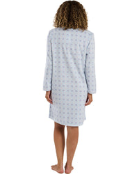 Indigo Sky Womens Fleur Geo Polished Fleece Nightshirt