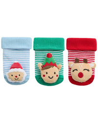 Festive Socks 3 Pack Novelty Baby Christmas Socks