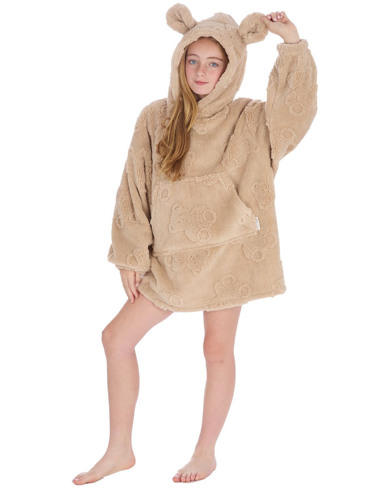 Huggable Kids Teddy Plush Fleece Hoodie