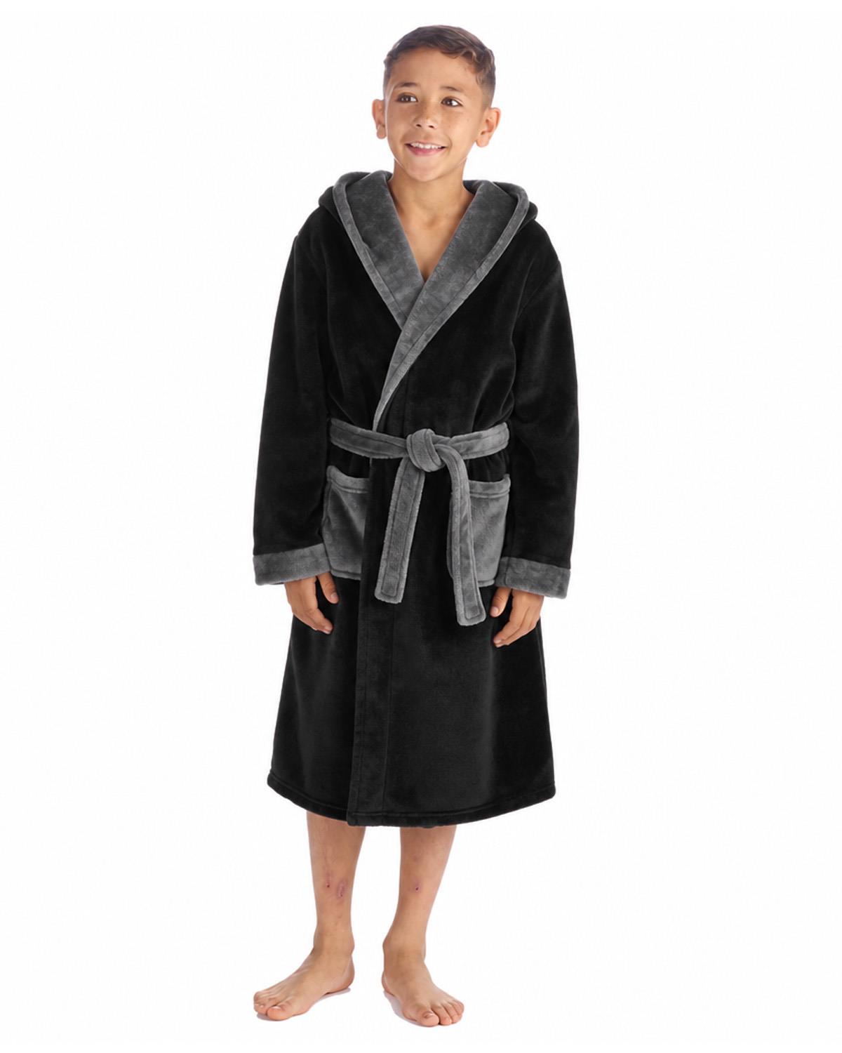 Slumber Hut Boys Contrast Hooded Dressing Gown
