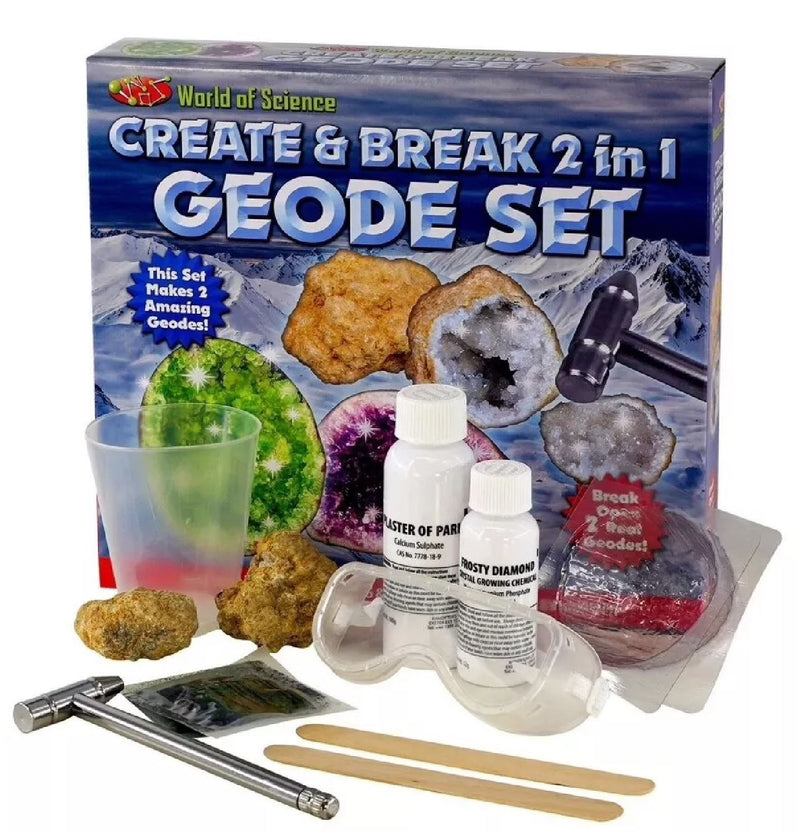 KandyToys Create and Break 2-in-1 Geode Kit Educational Kids Science Kit