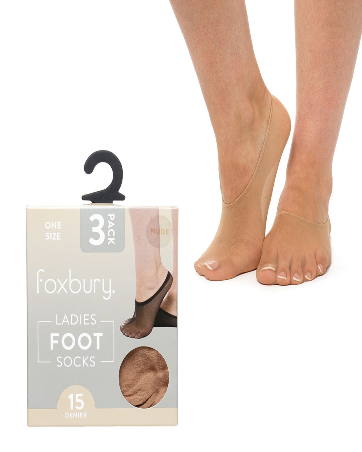 Foxbury Womens 9 Pack 15 Denier Footlet