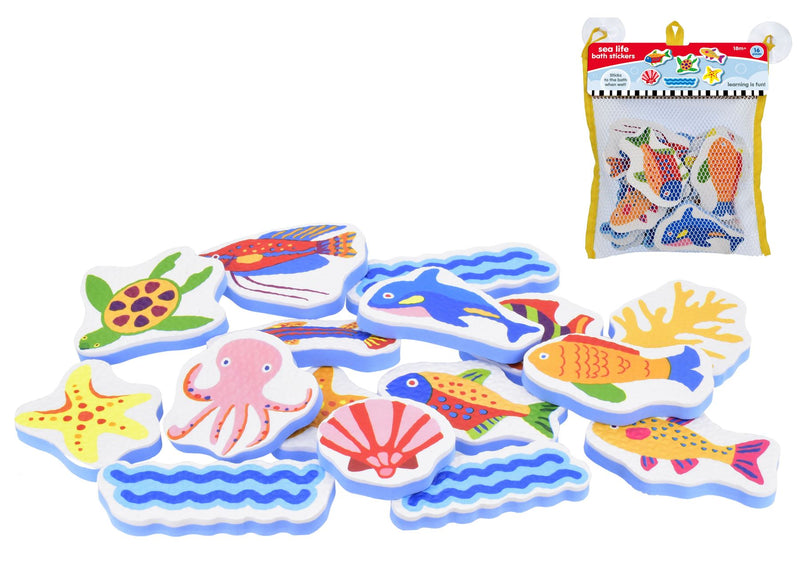 Kids Bath Toys - Stickers and Fishing Rod Set