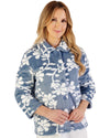 Slenderella Womens 3/4 Sleeve Floral Flannel Fleece Bedjacket