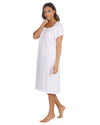 Cottonique Womens Jersey Cotton Short Sleeve Nightie