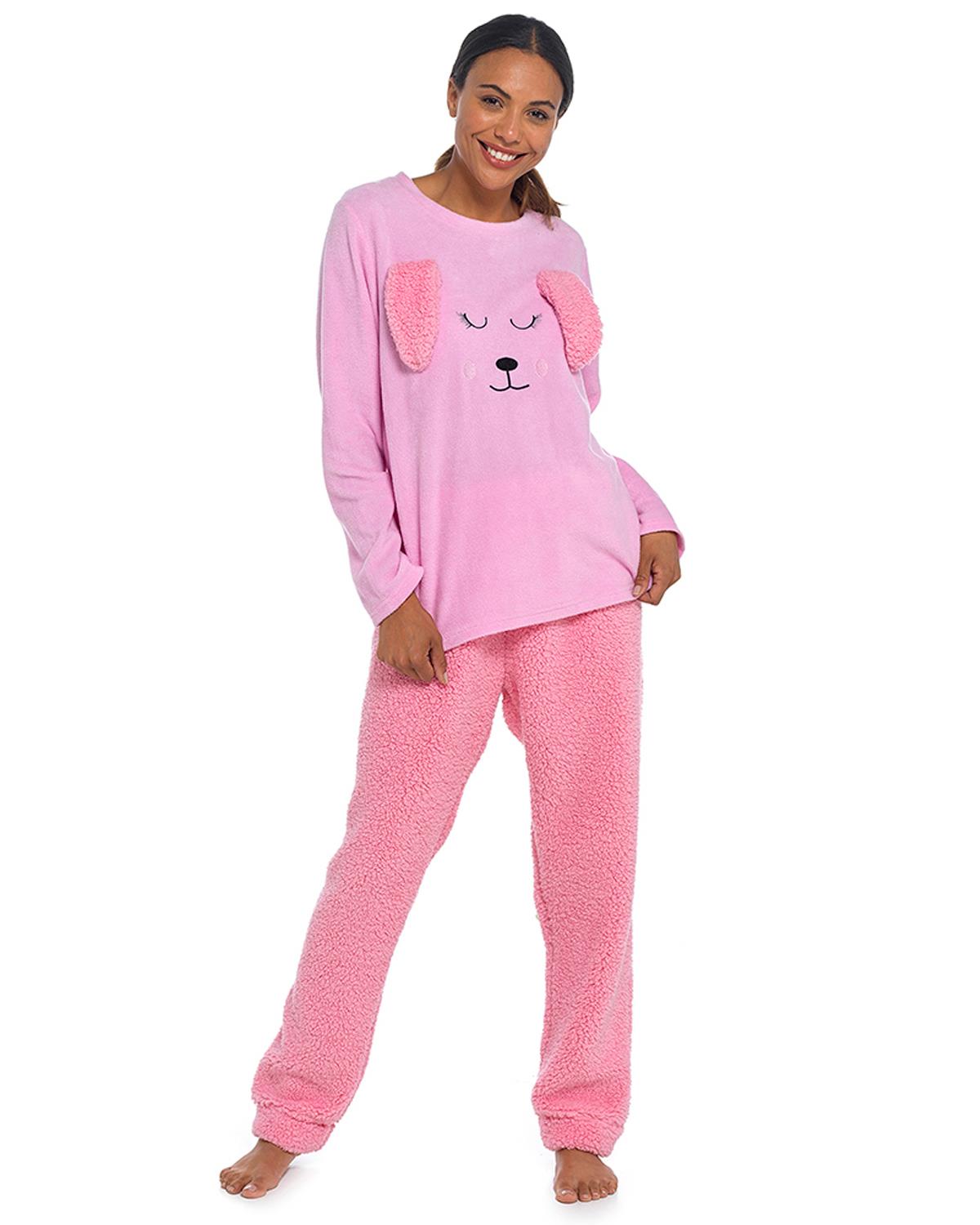 Pink Womens Fluffy Pyjamas Sets Pink Womens Pyjama Sets Fluffy