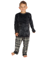 Cargo Bay Boys Polished Fleece Check Pyjamas
