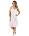 Marlon Womens Sketch Floral 40" Sleeveless Nightie