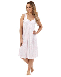 Marlon Womens Sketch Floral 40" Sleeveless Nightie