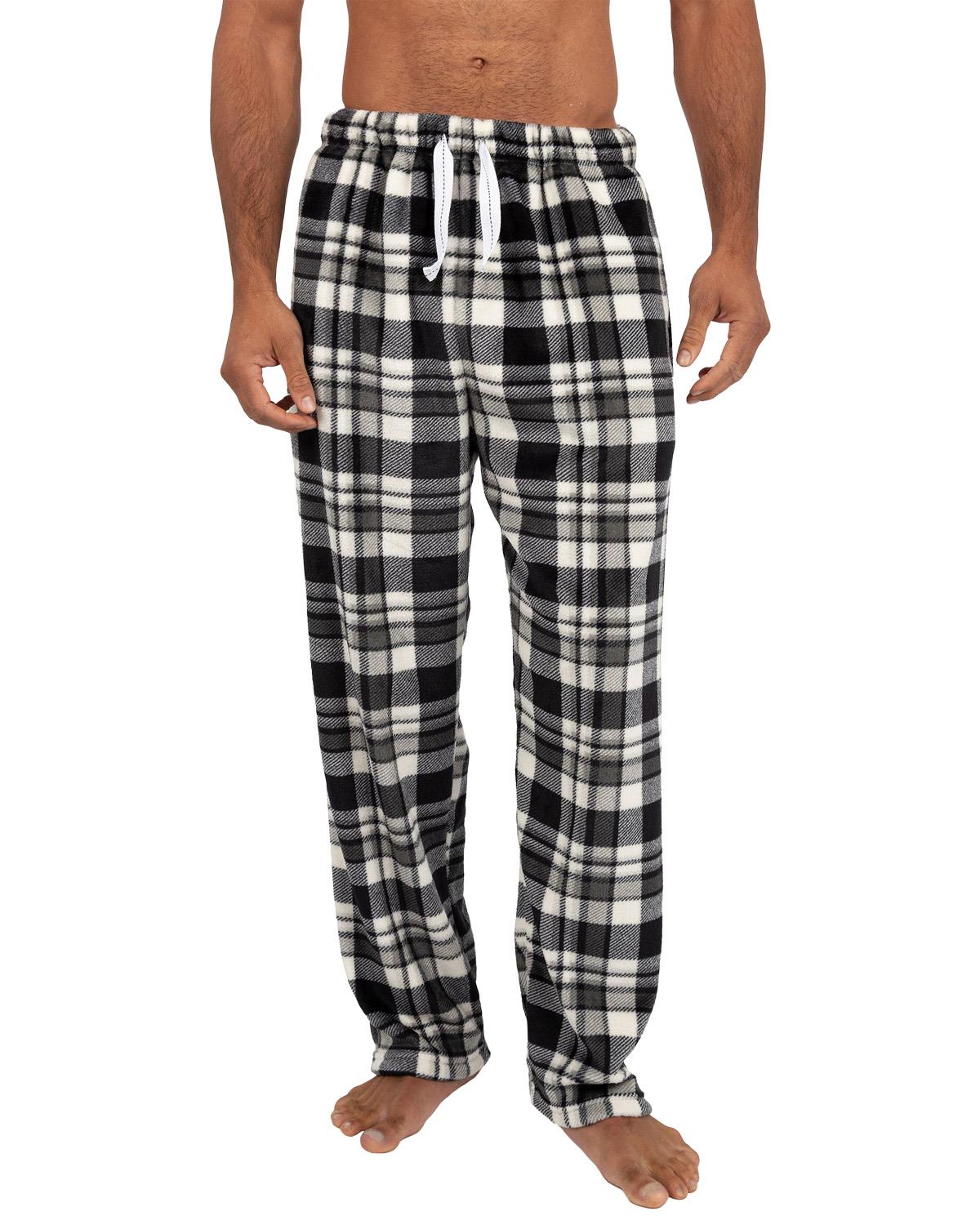 Cargo Bay Mens Polished Fleece Check Lounge Pants