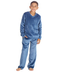 Cargo Bay Boys Polished Fleece Plain Pyjamas