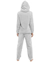 Womens Polished Fleece Slogan Hooded Pyjamas