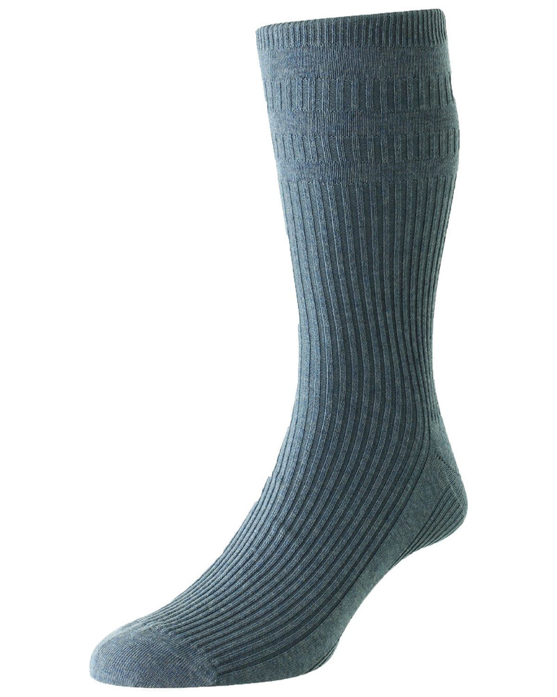 HJ Hall Mens Cotton Extra-Wide Softop Socks - 1 Pair