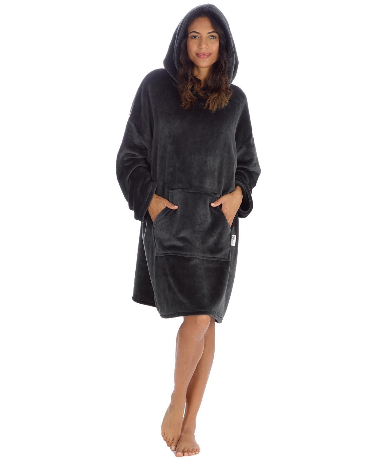 Adults Plush Contrast Oversized Hoodie