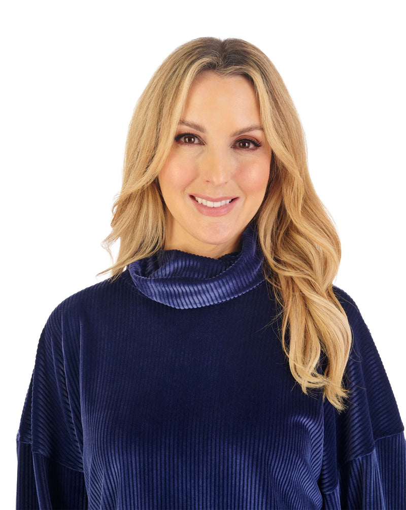 Gaspe Pyjamas Gaspé Womens Lounge Velour Stripe Pyjamas – Slumber Hut