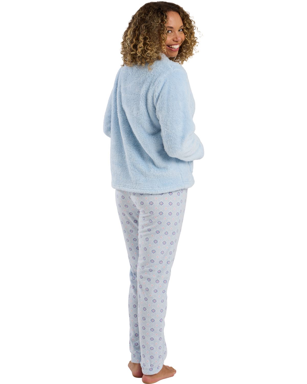 Indigo Sky Womens Plush Fleece Fleur Geo Pant Pyjamas