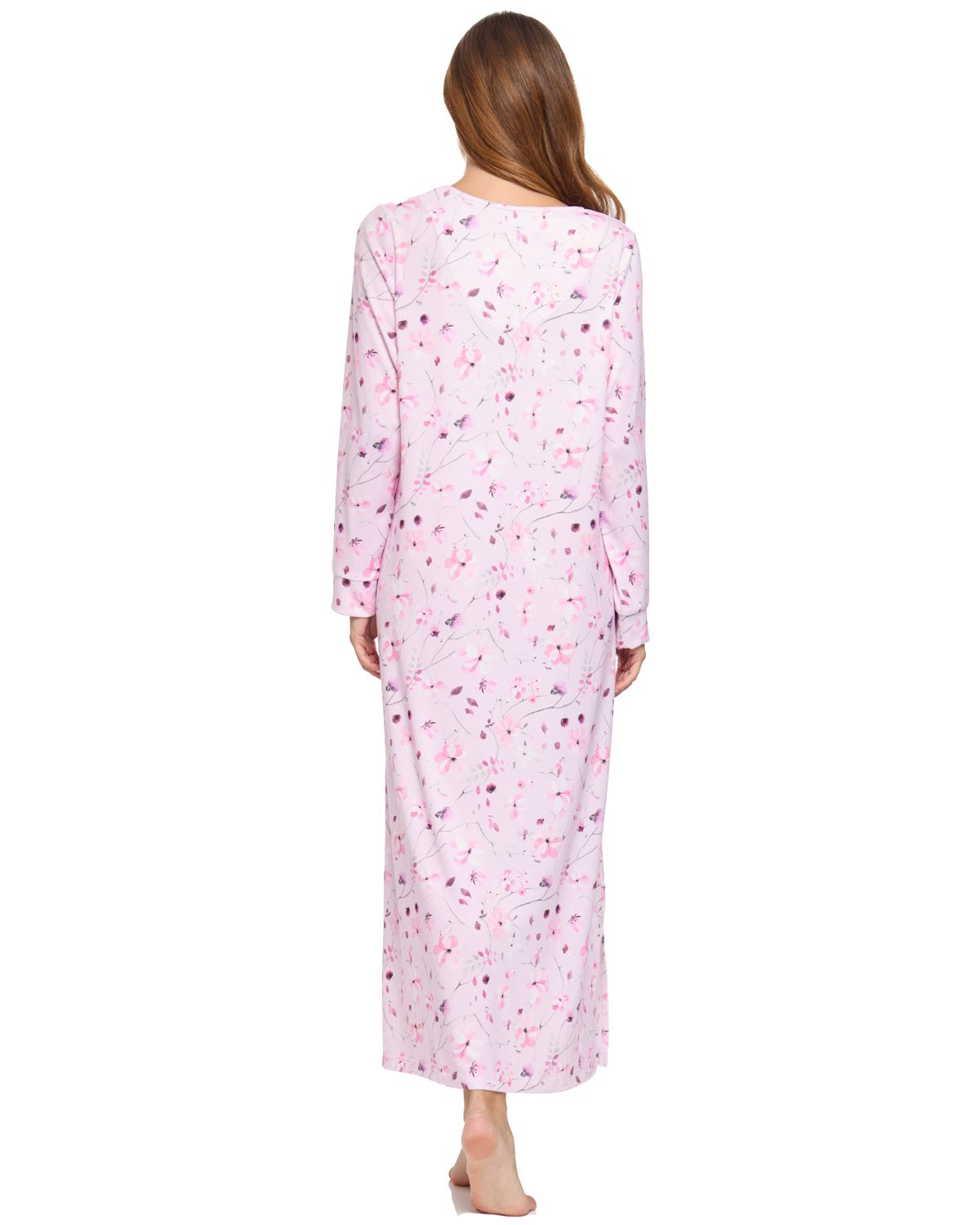 La Marquise Womens 'Floral Reflections' Long Sleeve Nightie