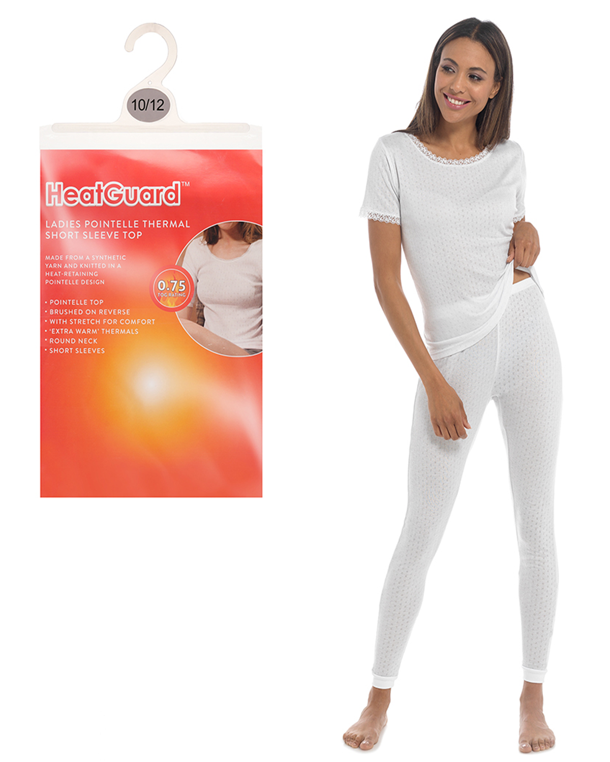 Heatguard Womens Pointelle Thermals - 2 Pack