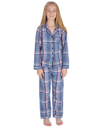 Slumber Party Girls Brushed Cotton Tailored Pyjamas