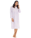 Womens Long Sleeve Woven Poplin Nightie