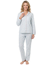 Marlon Womens 100% Cotton Wincyette Button Pyjamas