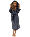 Womens Polished Fleece Cuff Detail Dressing Gown