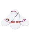 Nice Socks Womens 3 Pack Slogan Liner Socks