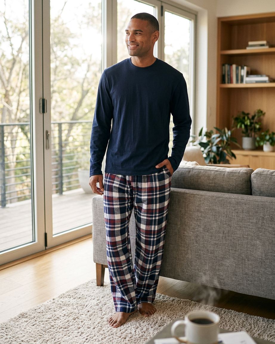 Cargo Bay Mens Flannel Lounge Set
