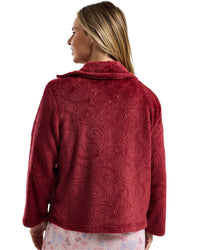 Marlon Womens Swirl Fleece Zip Bedjacket