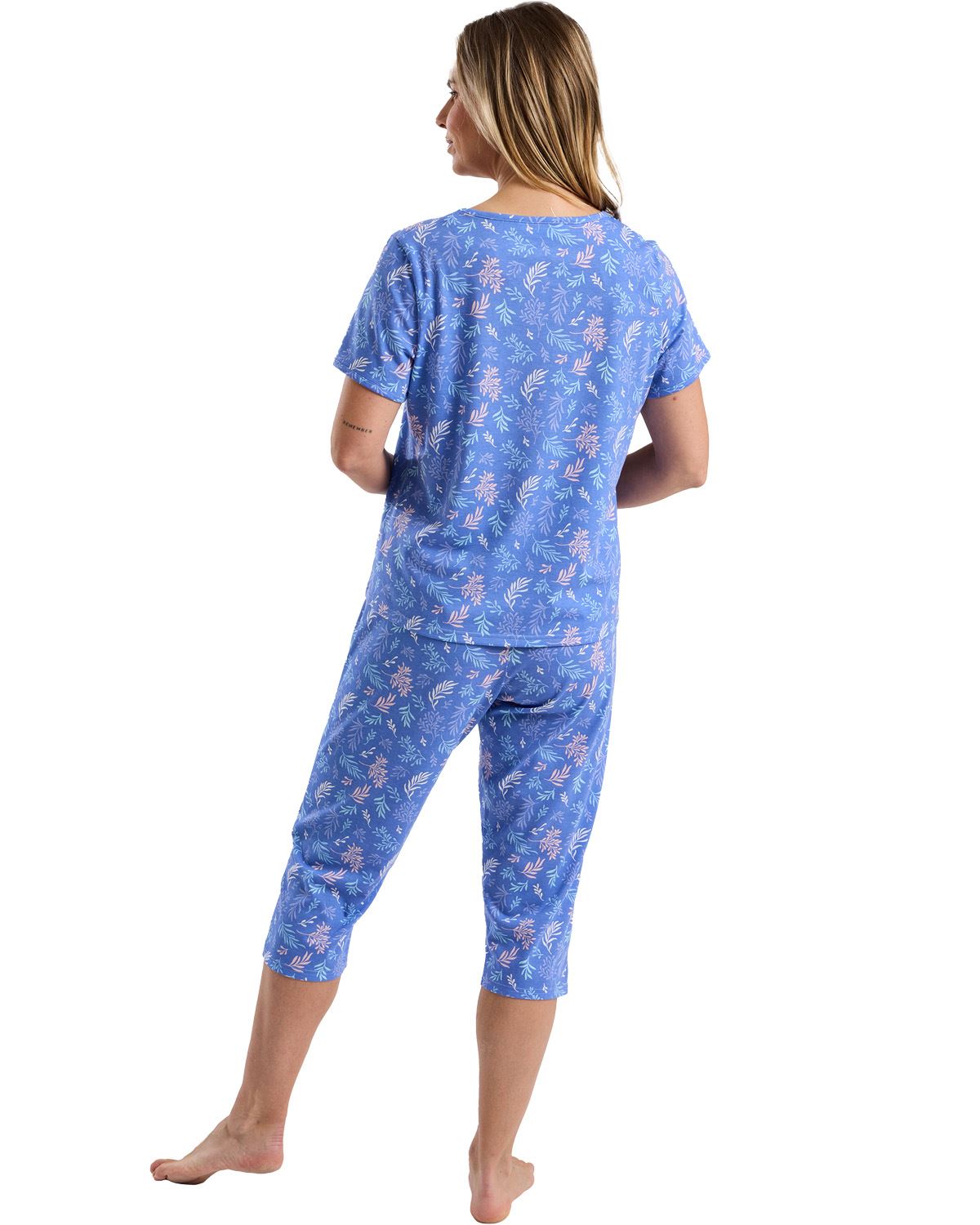 Marlon Womens Autumn Leaf Jersey 3/4 Pyjamas