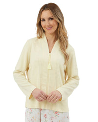 Marlon Women Waffle Zip Bed Jacket