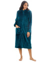 Undercover Womens Waffle Fleece Zip Dressing Gown